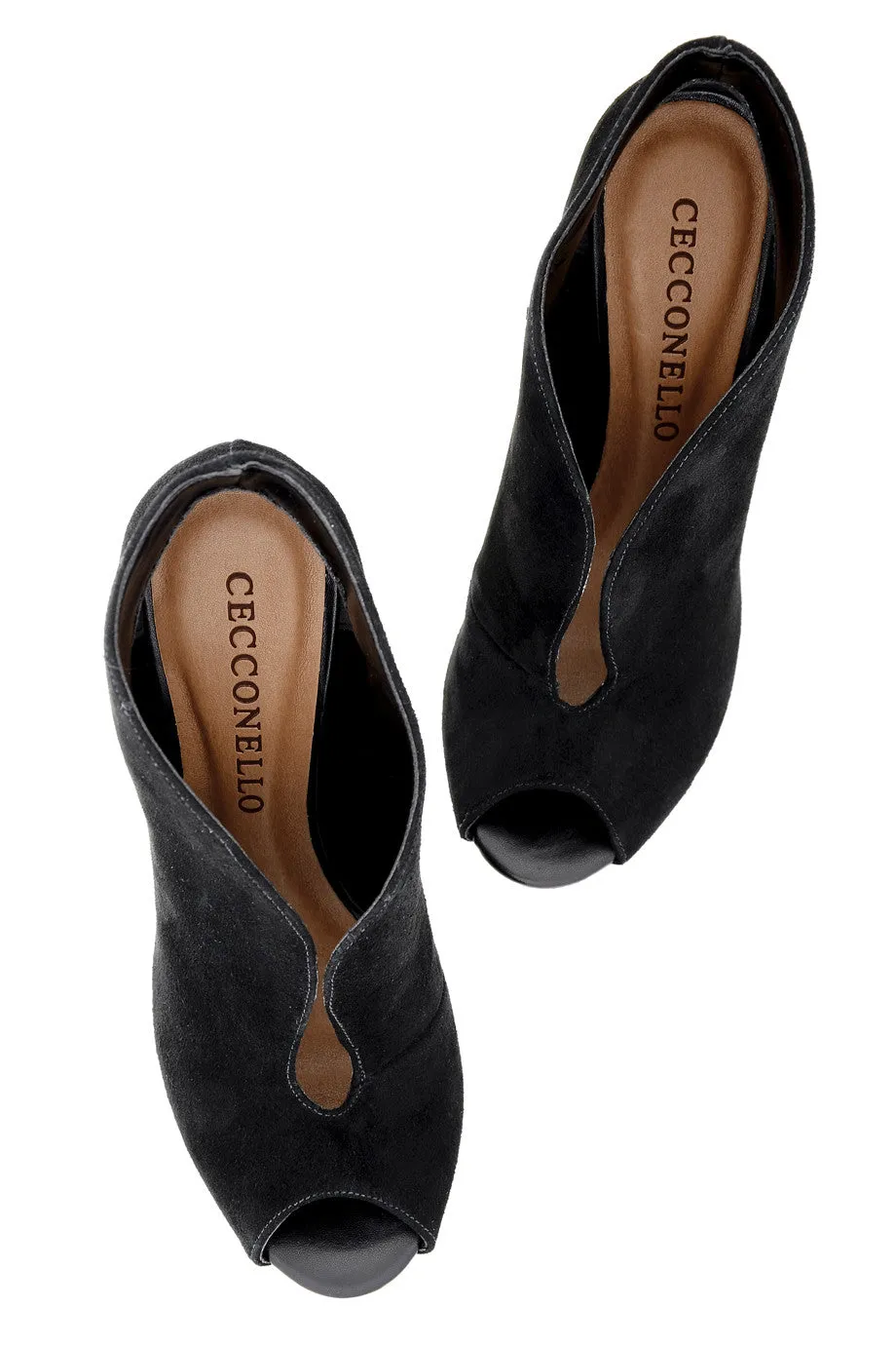 CECCONELLO ERINA Black Suede Ankle Boots