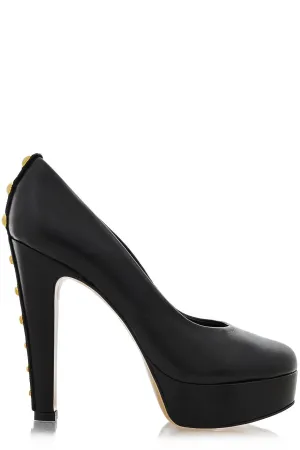 CECCONELLO EVLIN Black Studded Platform Pumps