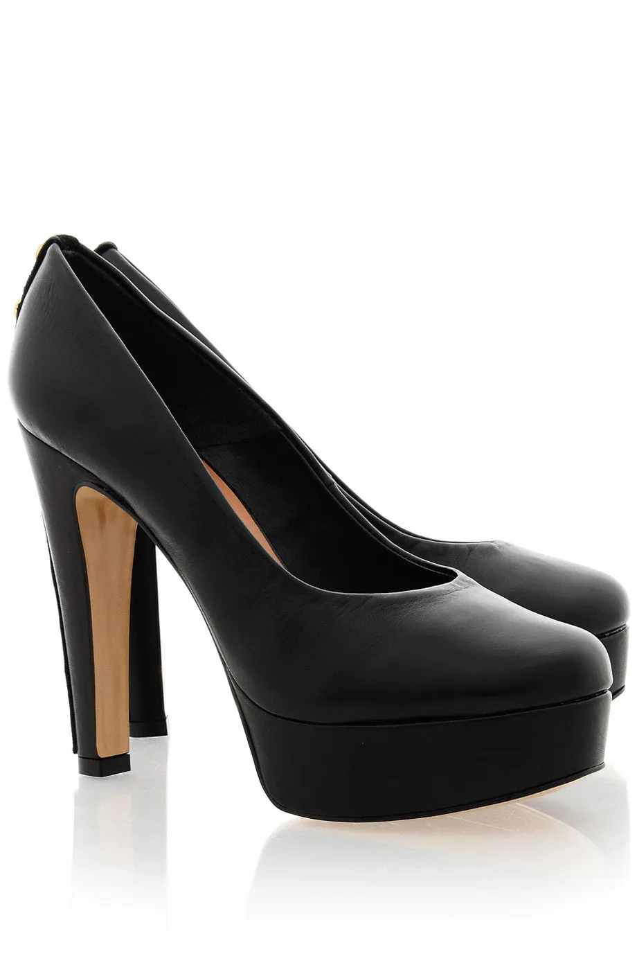 CECCONELLO EVLIN Black Studded Platform Pumps