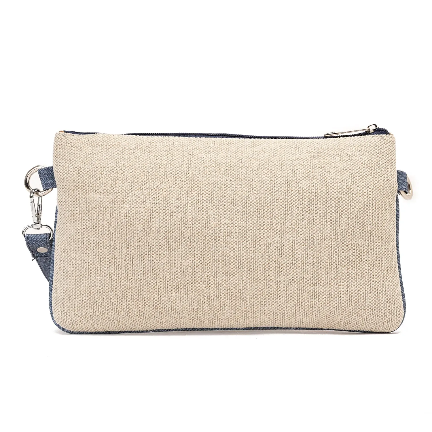 clutch and cross bag - blue