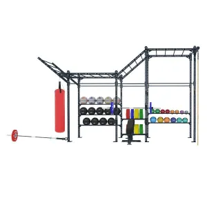 COMPETITION SERIES 3 CELL FREE STANDING WIDE MULTI FUNCTION RIG WITH STORAGE CSFS-3CMFRW-ST