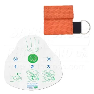 CPR FACE SHIELD IN MINI POUCH - ORANGE