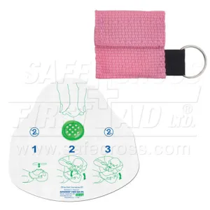 CPR FACE SHIELD IN MINI POUCH - PINK