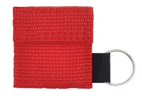 CPR FACE SHIELD IN MINI POUCH - RED