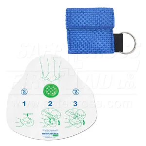 CPR FACE SHIELD IN MINI POUCH - ROYAL BLUE