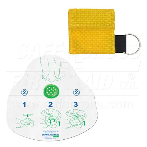 CPR FACE SHIELD IN MINI POUCH - YELLOW