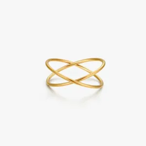 Criss Cross Gold Ring