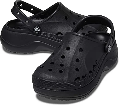 crocs Womens Baya Platform Clog Black Clog - 6 UK (W8) (208186-001)