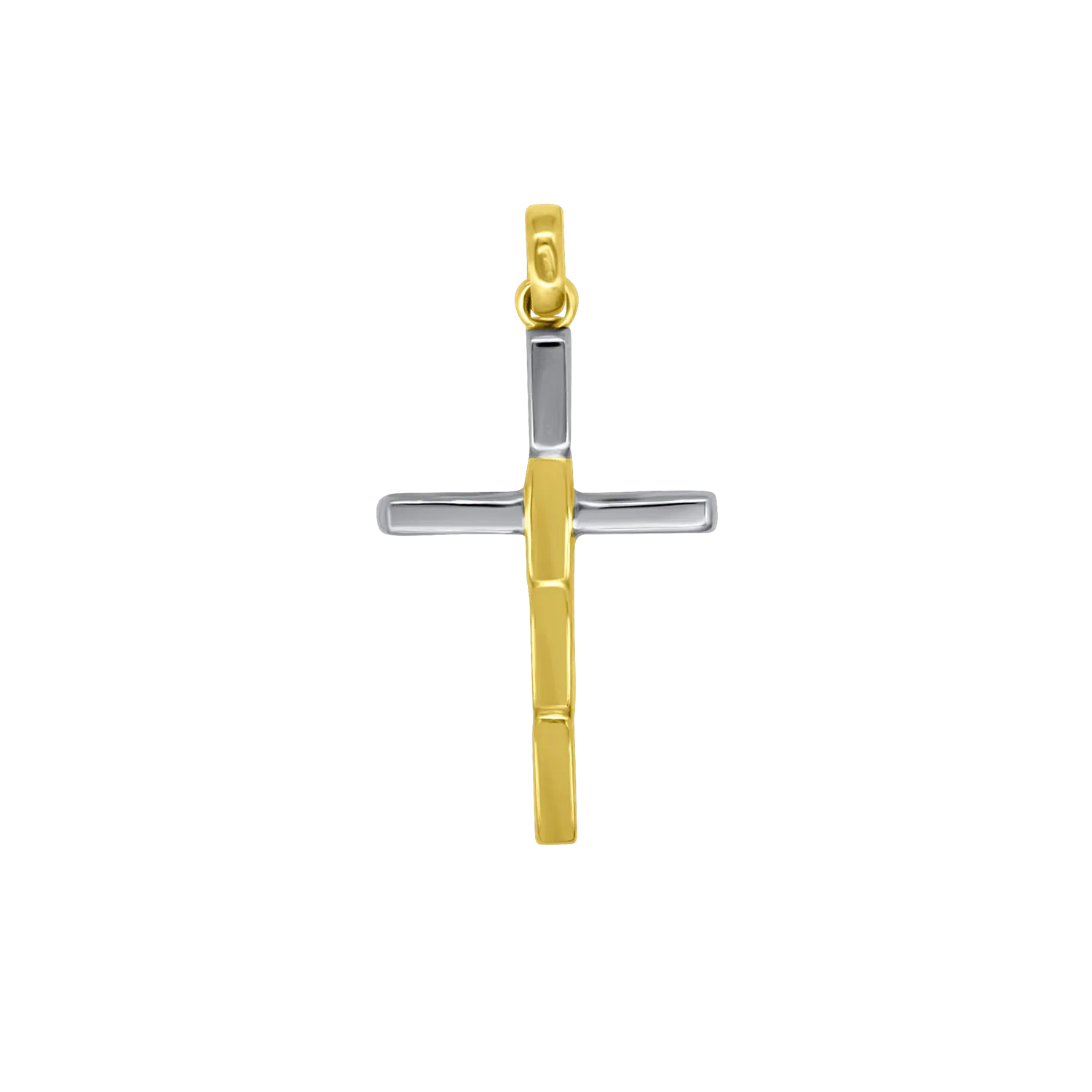 CROSS PENDANT - BICOLOR GOLD