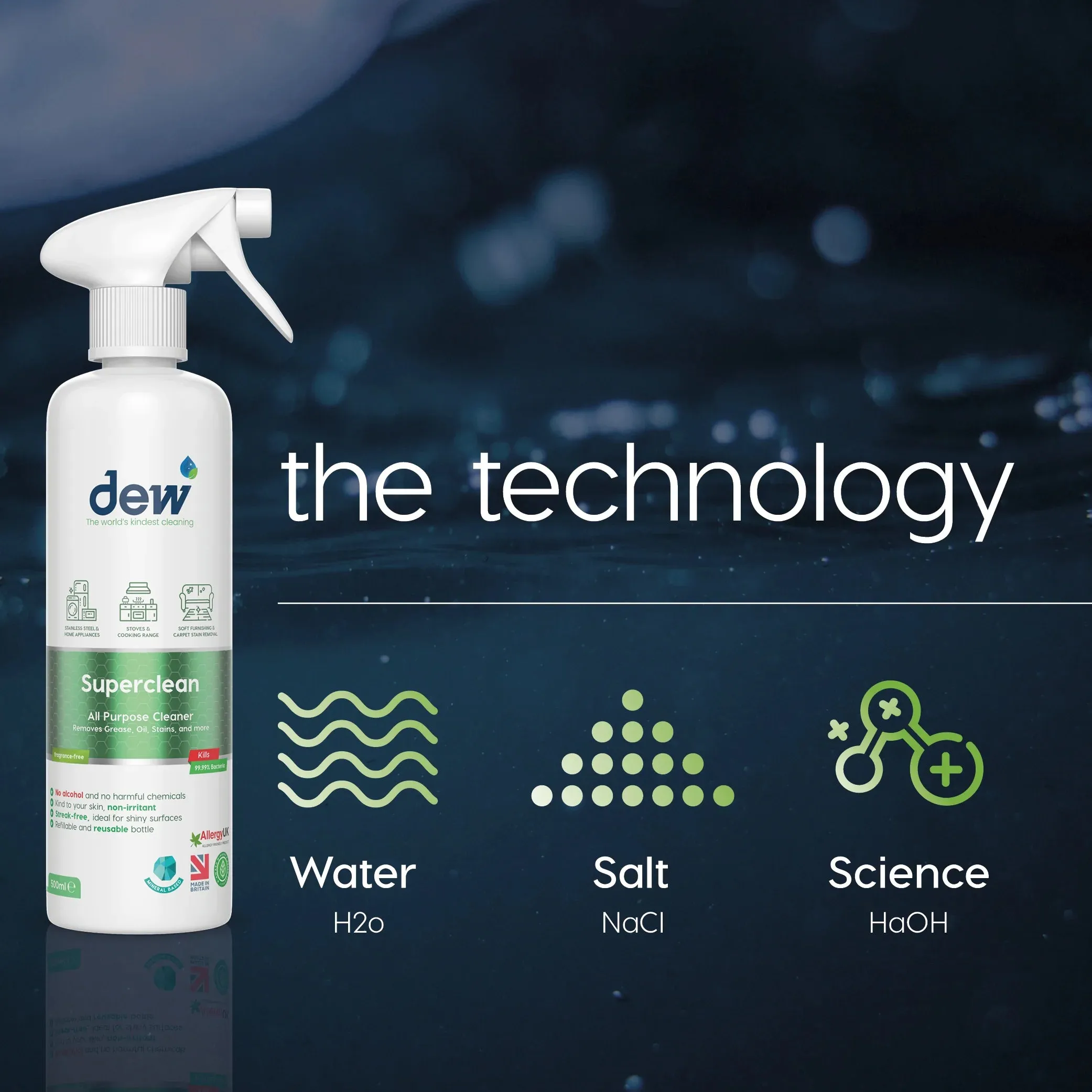 Dew Superclean Fragrance Free - 500mls