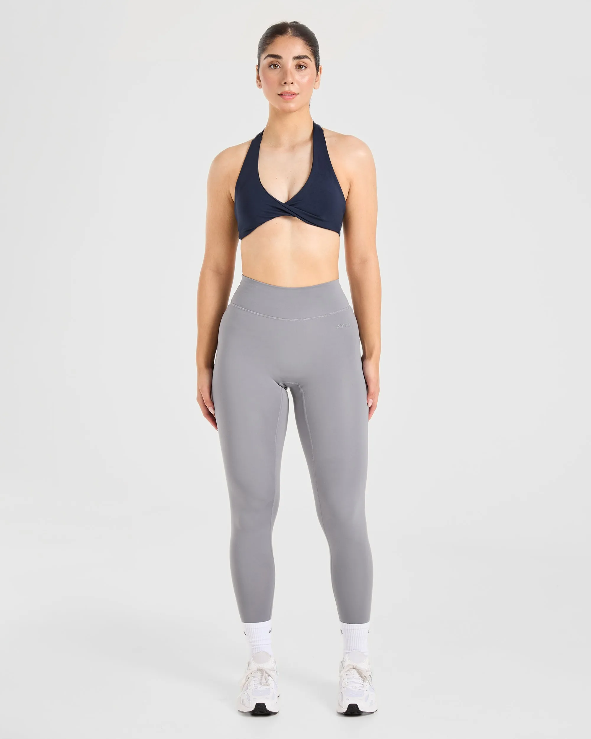 Essential Halterneck Sports Bra - Deep Navy