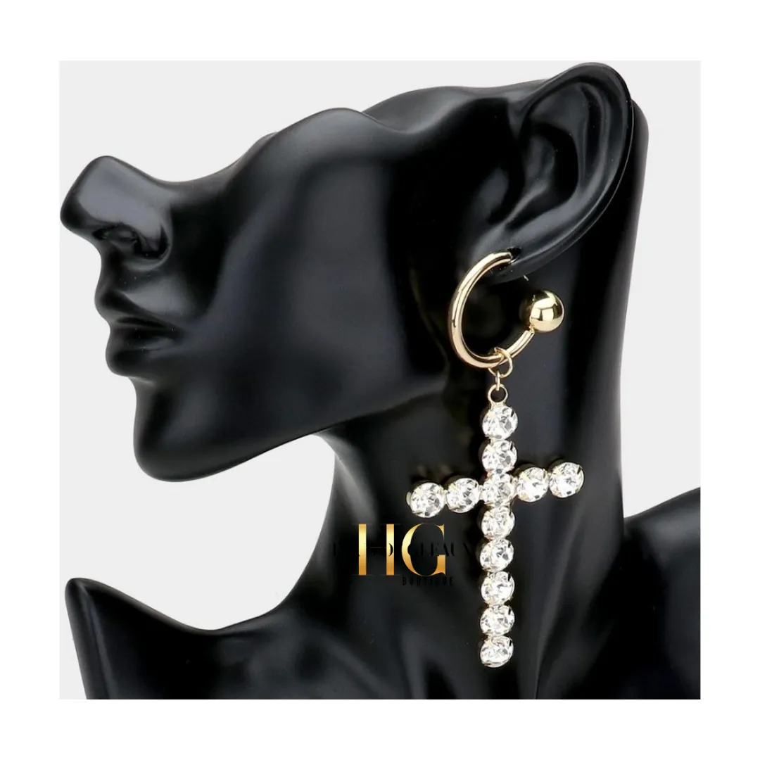 Eve Cross Drop Earrings