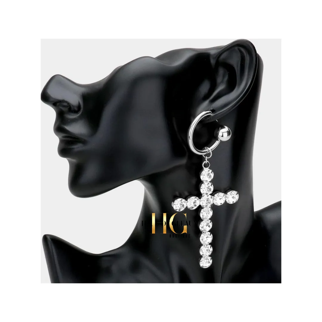 Eve Cross Drop Earrings