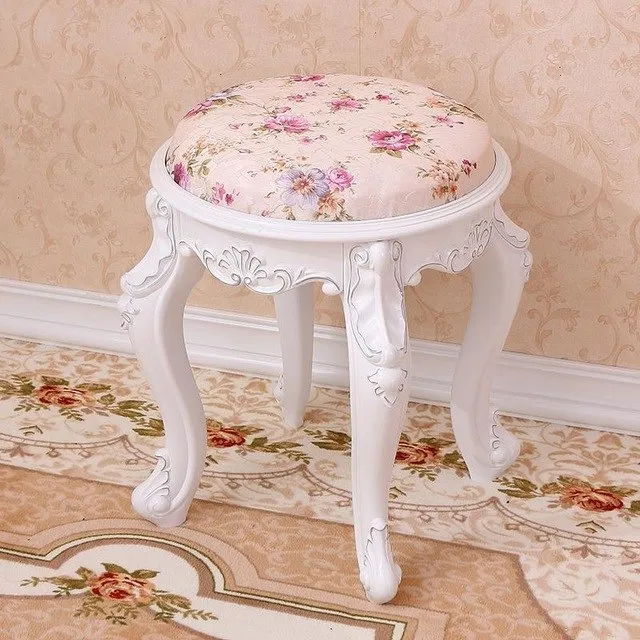 Fashion European Living Room Change Shoes Stool Dressing Stool Makeup Stool Chair Bedroom Wooden Bench 15%