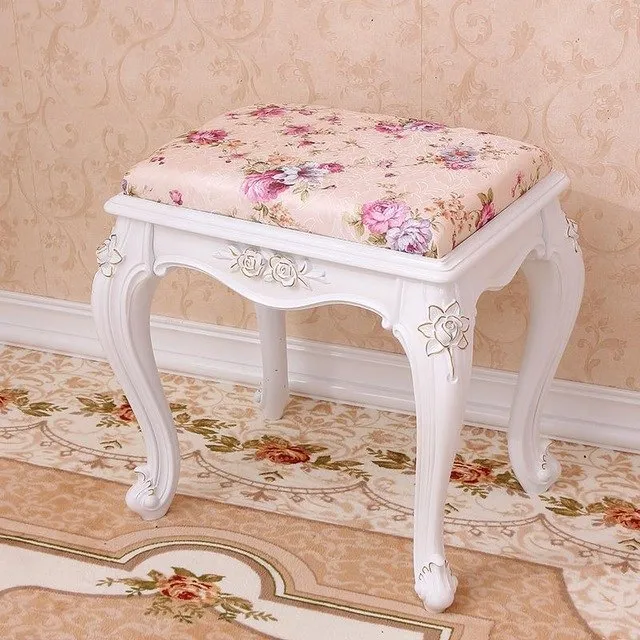 Fashion European Living Room Change Shoes Stool Dressing Stool Makeup Stool Chair Bedroom Wooden Bench 15%