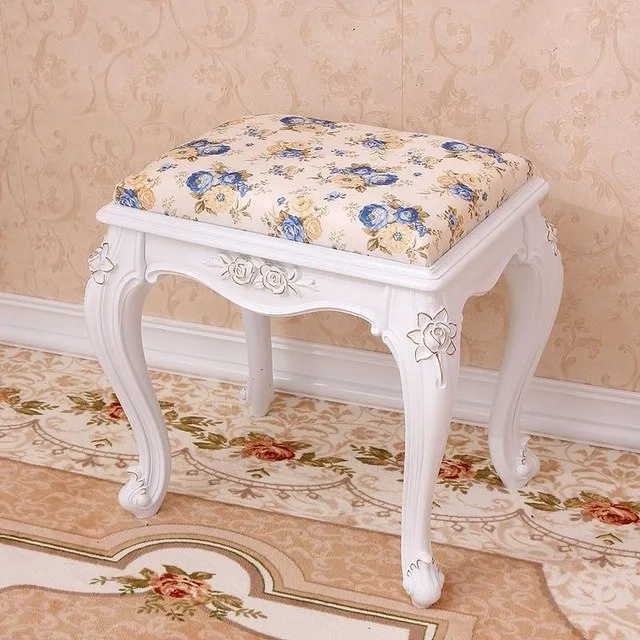 Fashion European Living Room Change Shoes Stool Dressing Stool Makeup Stool Chair Bedroom Wooden Bench 15%