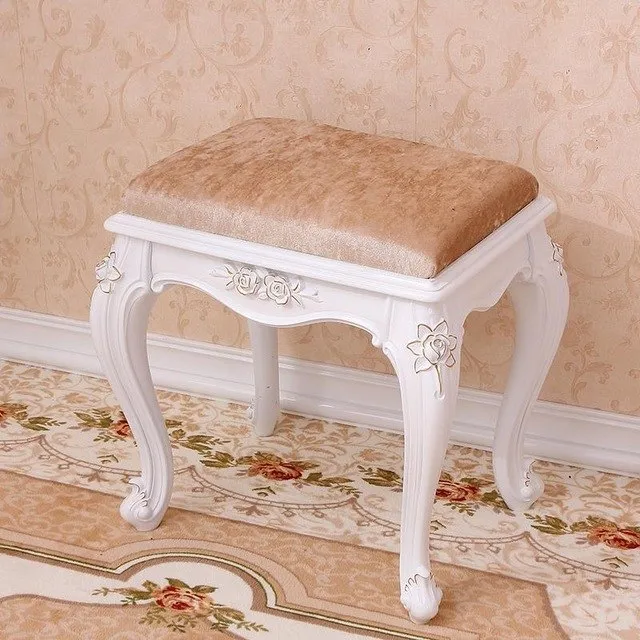 Fashion European Living Room Change Shoes Stool Dressing Stool Makeup Stool Chair Bedroom Wooden Bench 15%