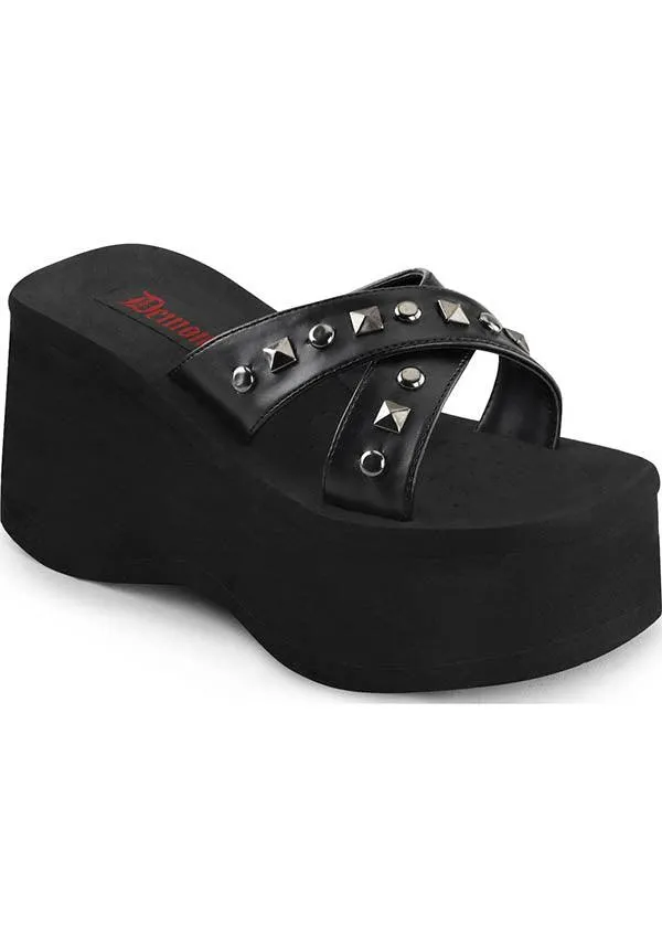 FUNN-29 [Black] | PLATFORM SANDALS [PREORDER]