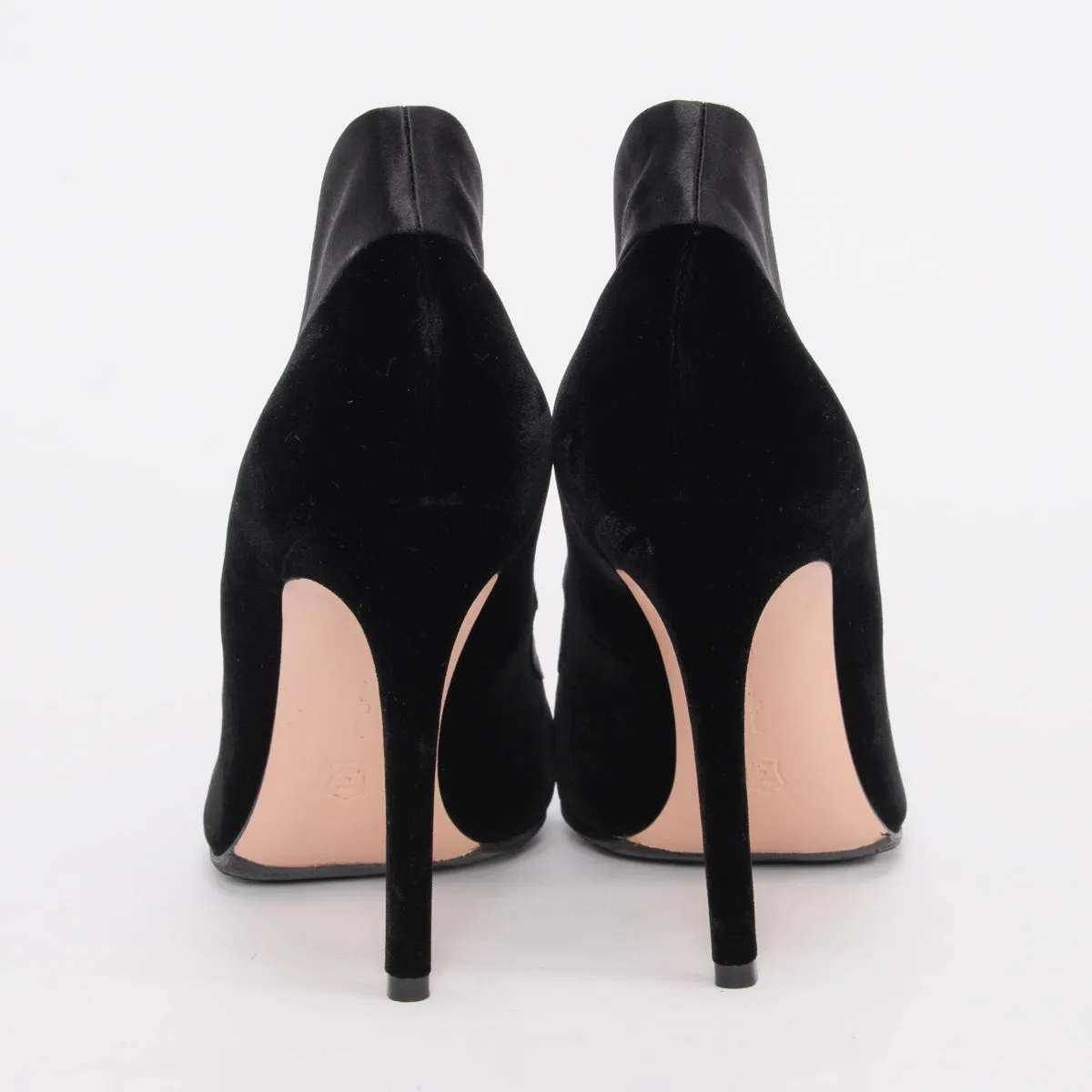 Gianvito Rossi Black Velvet Tuxedo 105 Pumps 40