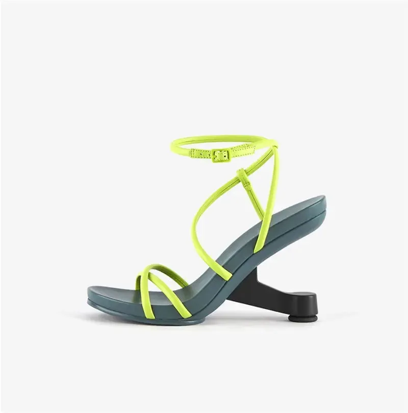 Gladys Green Open Toes Sandal