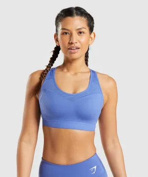 Gymshark Open Back Sports Bra - Court Blue