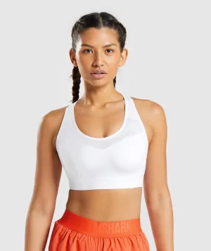 Gymshark Open Back Sports Bra - White