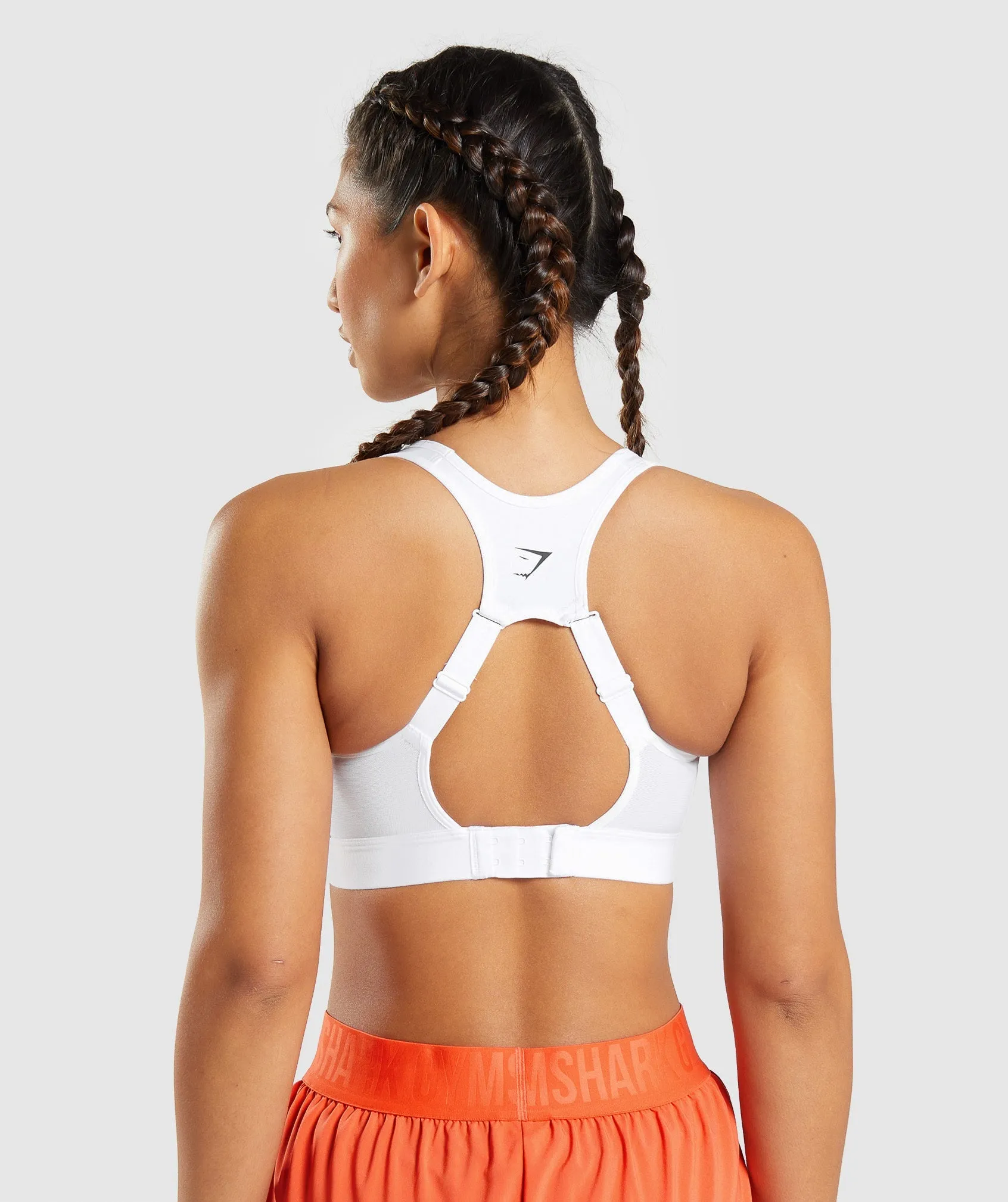 Gymshark Open Back Sports Bra - White