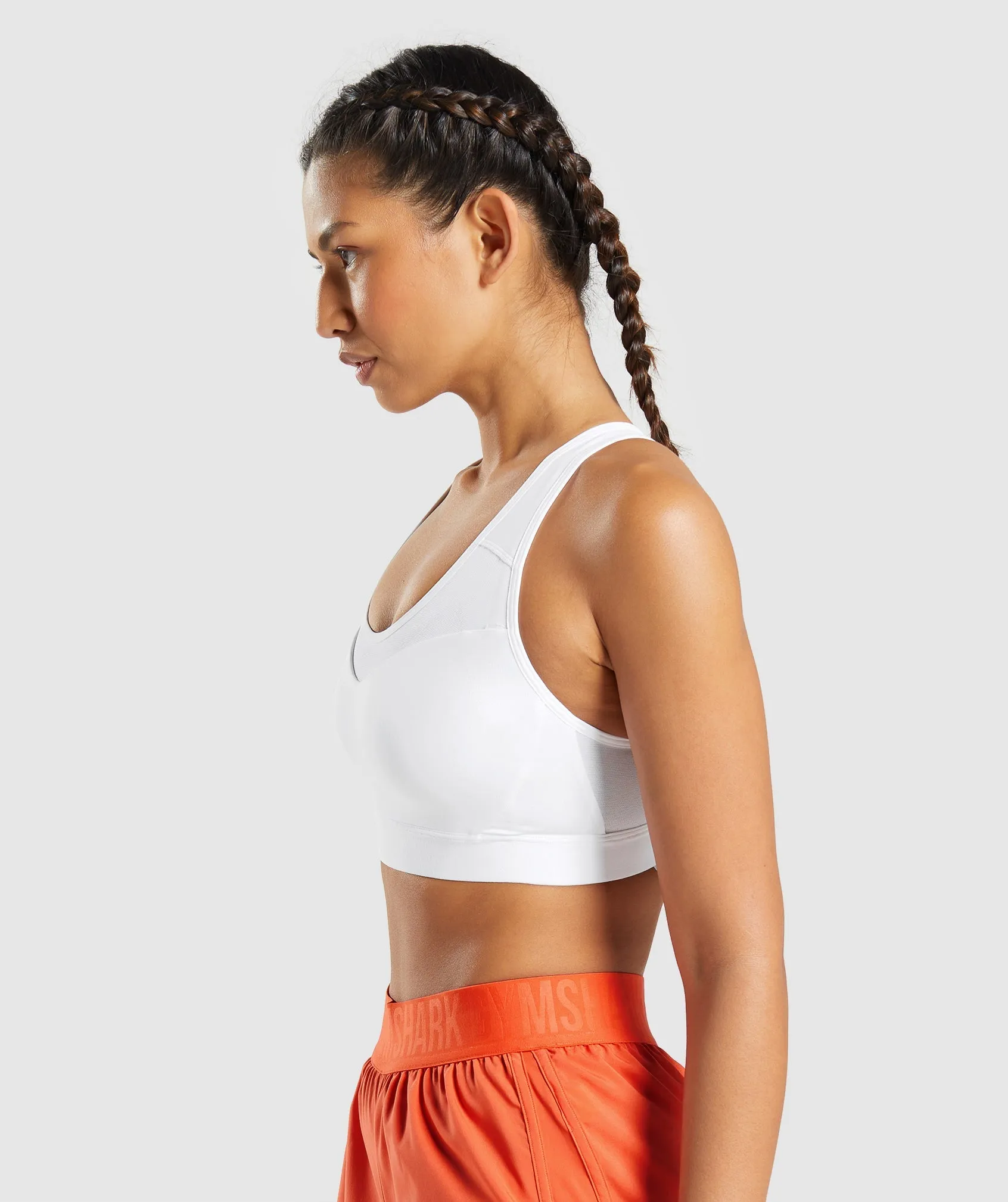 Gymshark Open Back Sports Bra - White