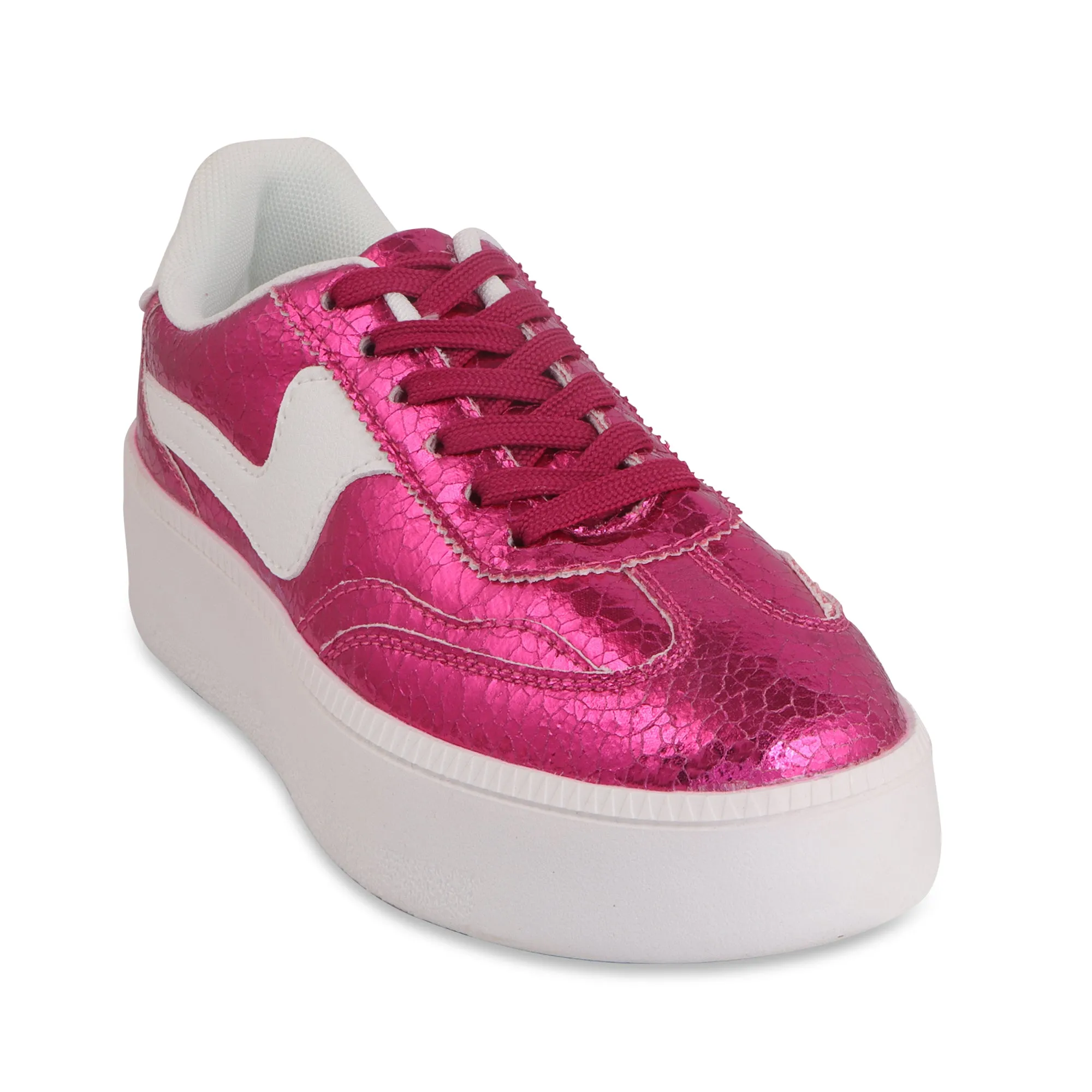 Hamster London Metallic Hot Pink Party Sneakers