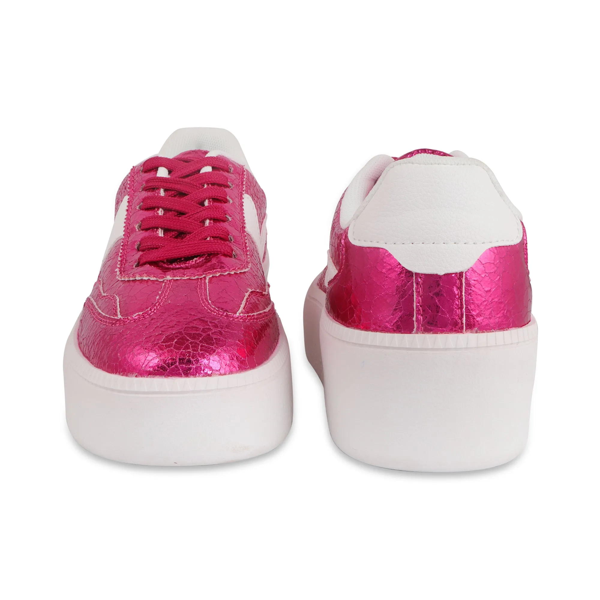 Hamster London Metallic Hot Pink Party Sneakers