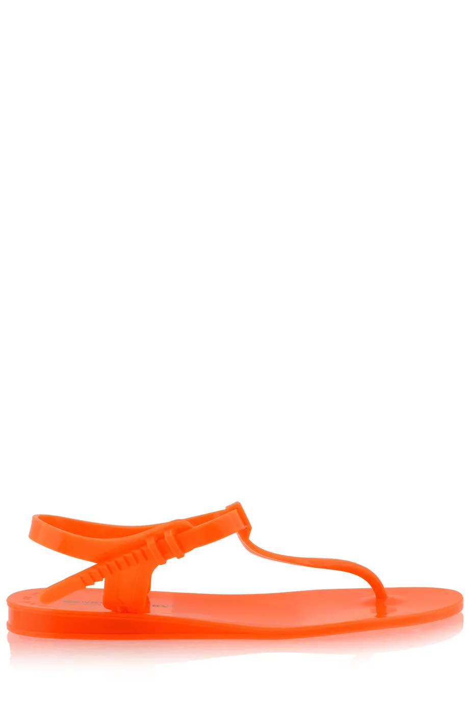 HENRY & HENRY ATHENA Orange Fluo Rubber Sandals