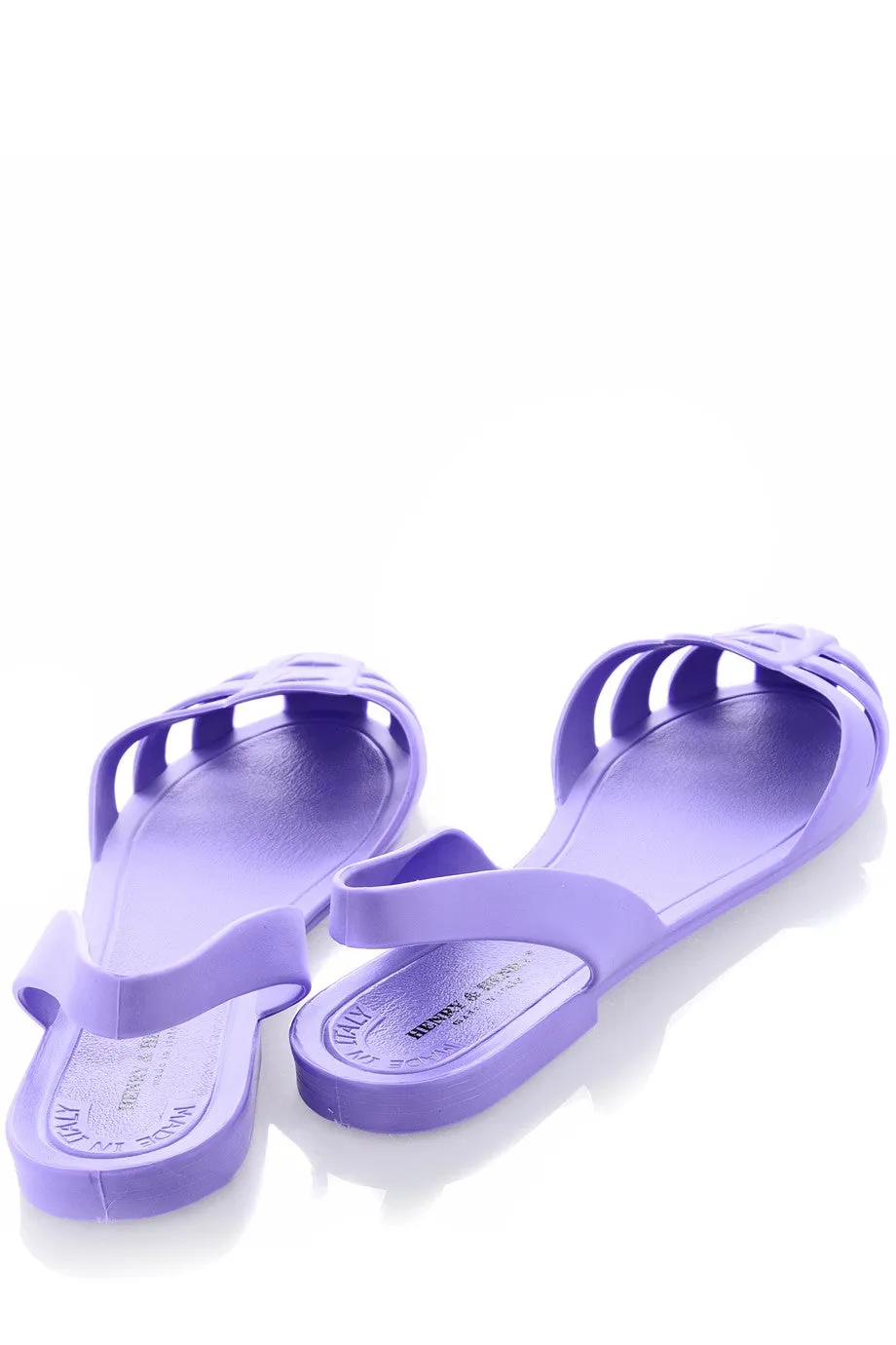 HENRY & HENRY MILA Lilac Rubber Slingbacks