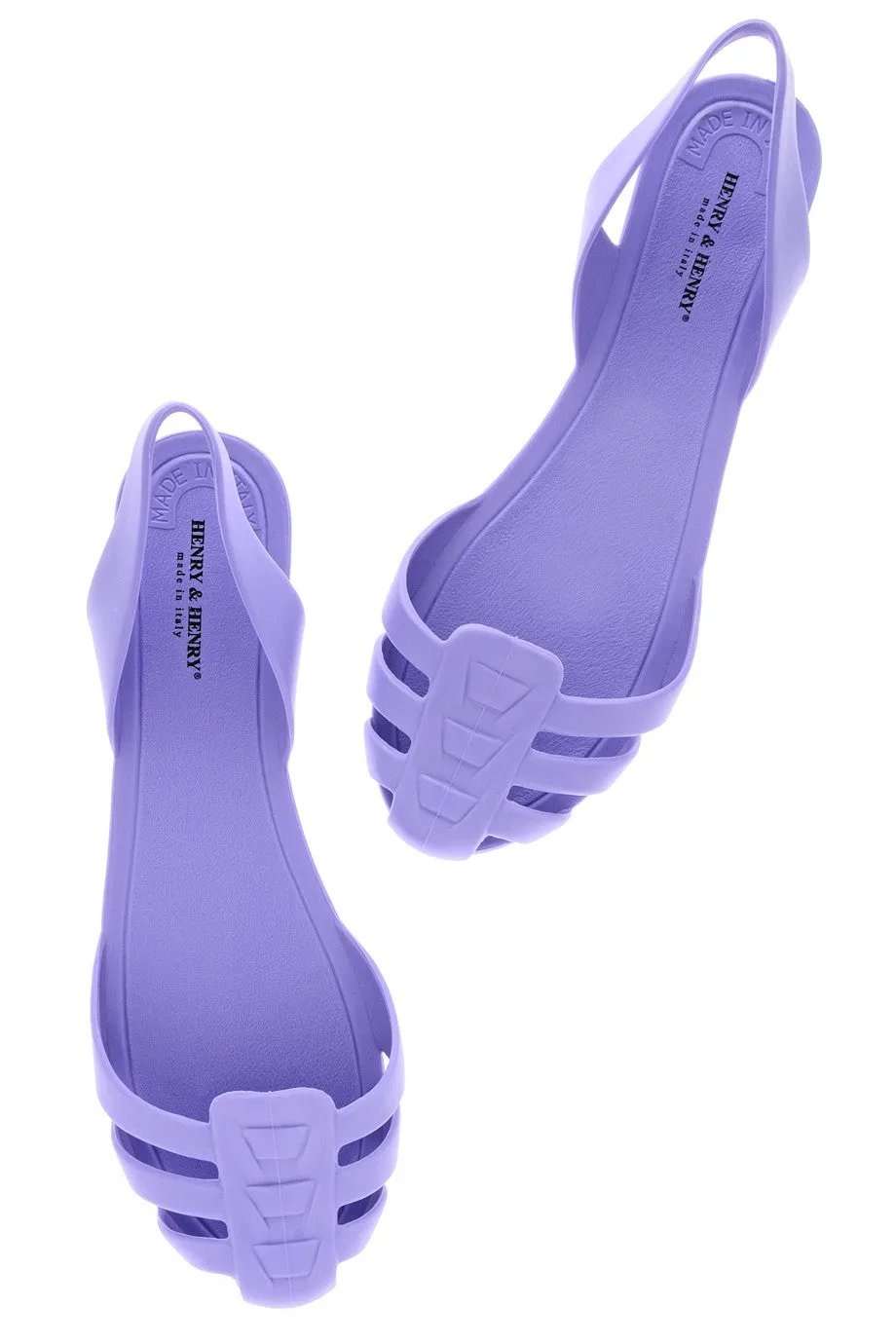 HENRY & HENRY MILA Lilac Rubber Slingbacks