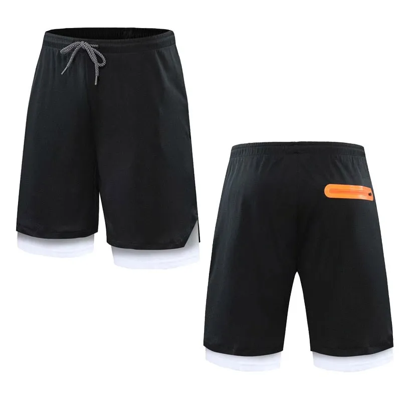 High Quality Men sport Running Shorts 2 IN 1 compress Jogging Fitness Racing Shorts Training Track athletics tight Short 4XL