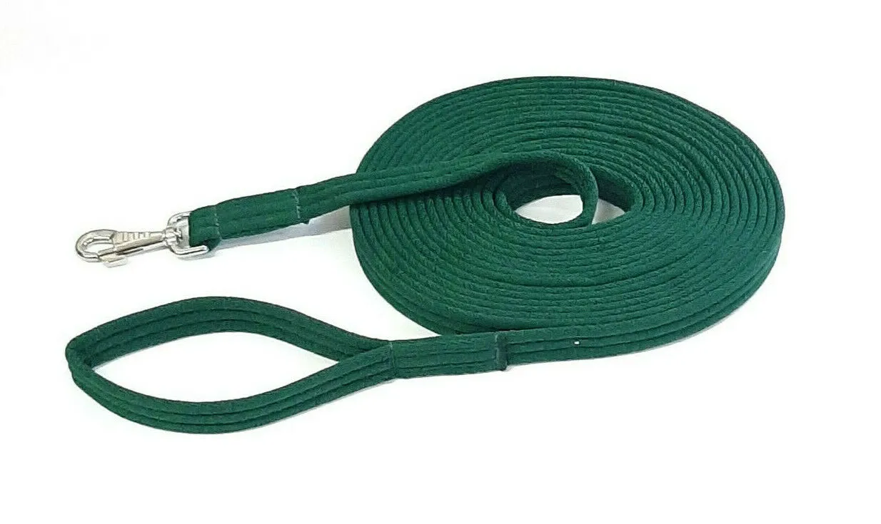 Horse Lunge Line Large Dog Training Lead Leash 50ft Soft Cushioned Padded 25mm Air Webbing