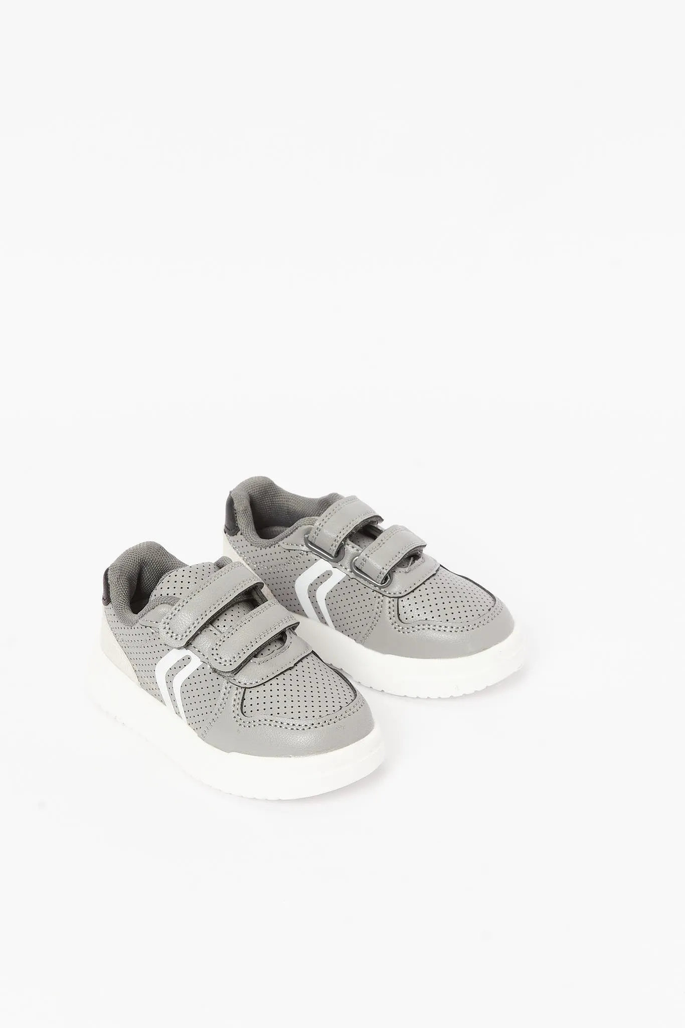 Infant Boys Grey Velcro Strap Sneaker