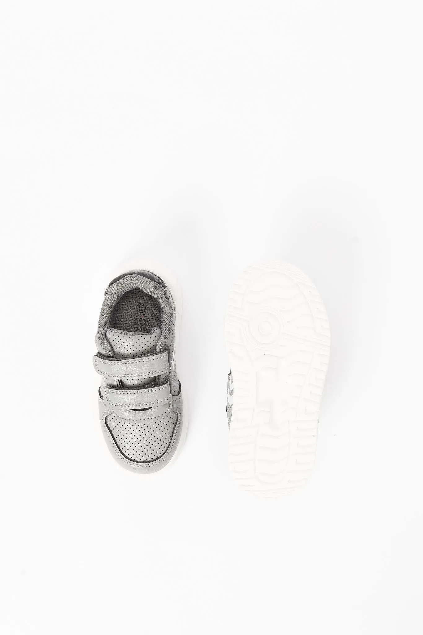 Infant Boys Grey Velcro Strap Sneaker