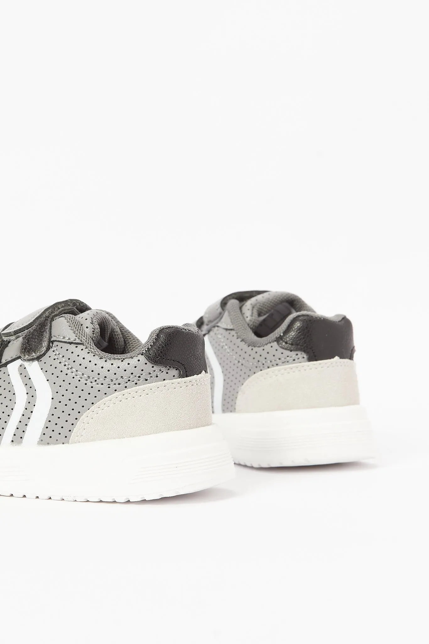 Infant Boys Grey Velcro Strap Sneaker