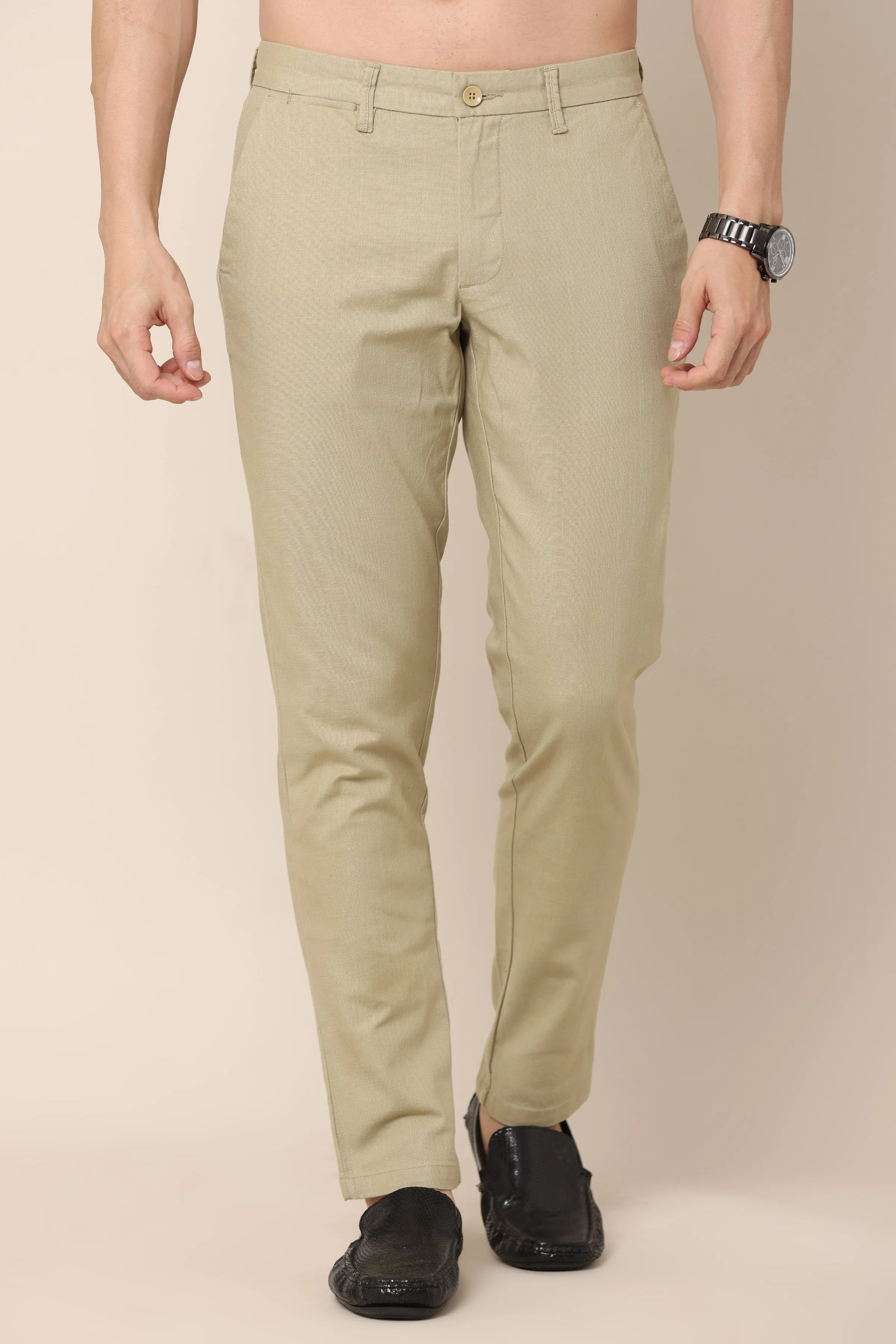 Ivyn Classic Khaki Cotton Pants