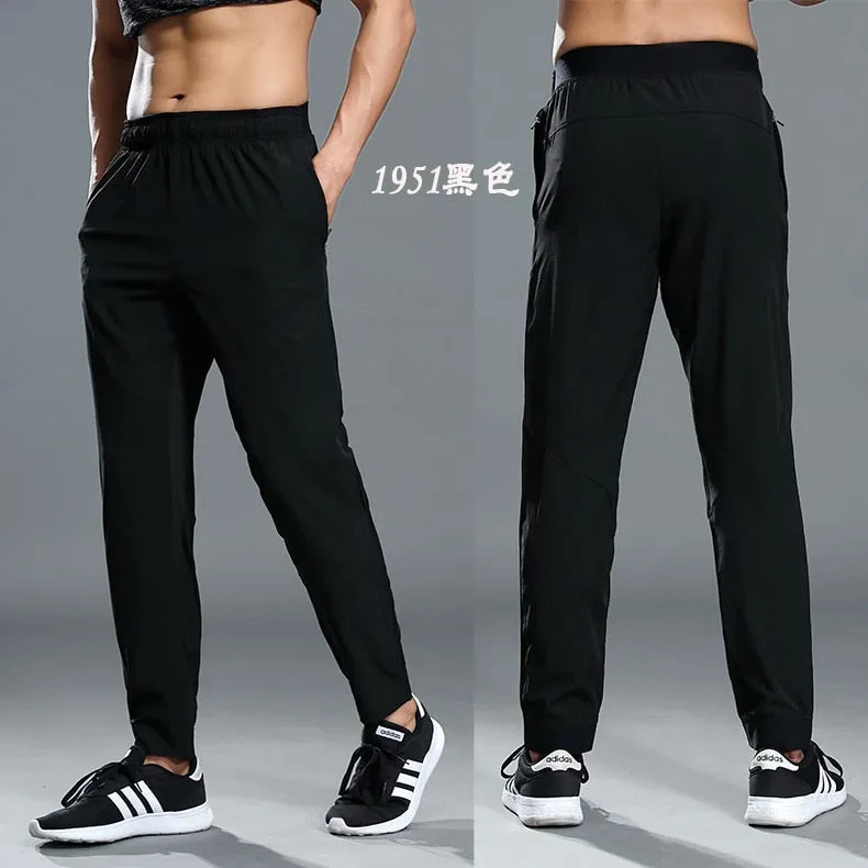 jogging pants Dry Fit training pants running pants men Joggers cycling sport pants full length black trousers pockets sportswear