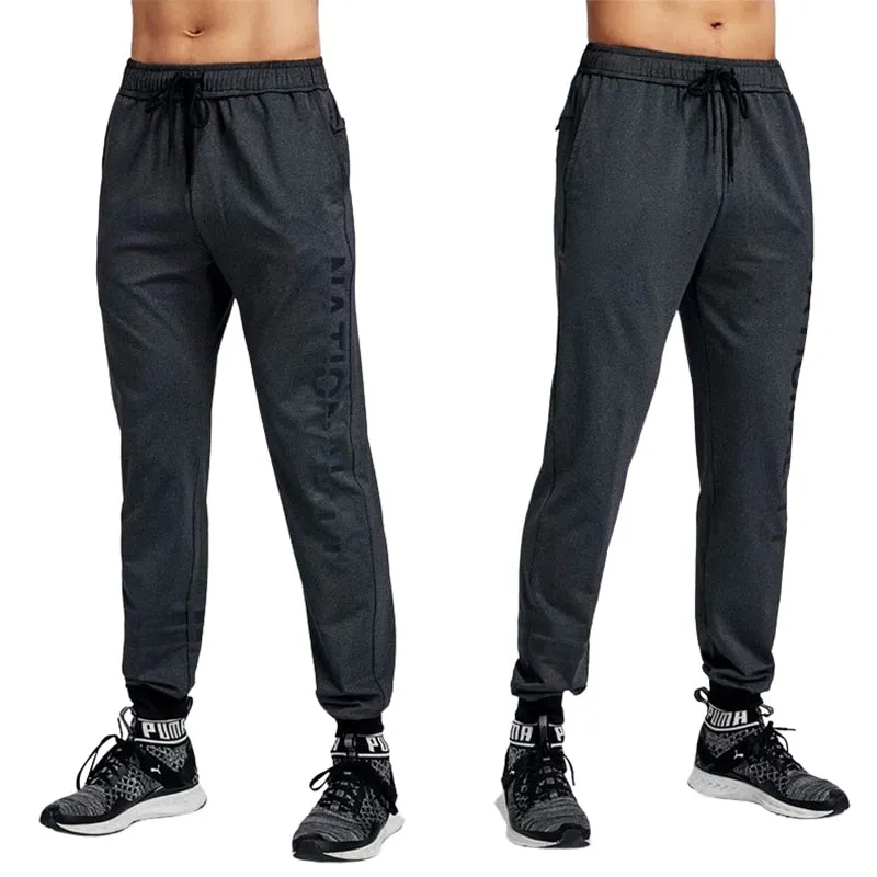 Jogging Pants Men Breathable Sport Sweatpants Zip Pocket Training Pants Gym Workout Pants Athletic Soccer Running Trousers