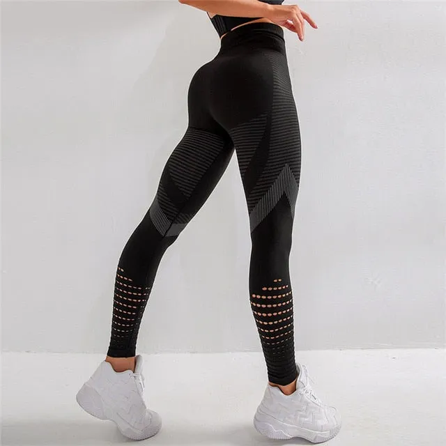 Kaminsky Ombre Seamless Leggings Push Up Fashion Pants High Waist Workout Jogging For Women Athleisure Training Leggings