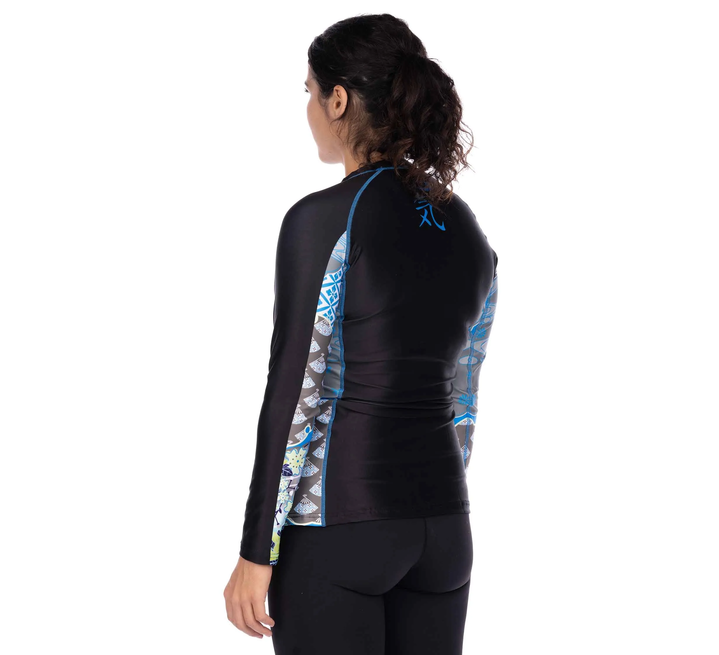 Kimono Kid's Long Sleeve Rashguard Blue