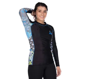 Kimono Kid's Long Sleeve Rashguard Blue