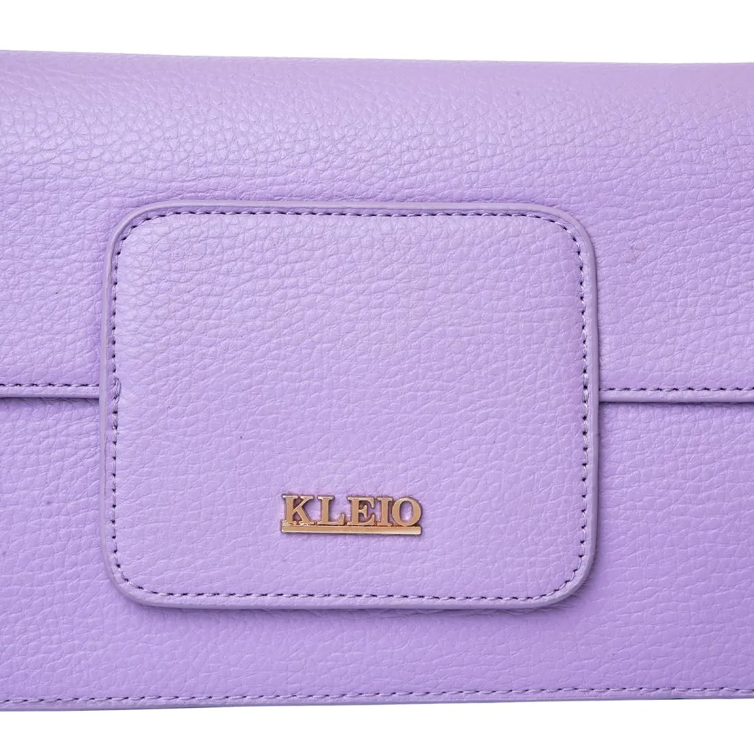 KLEIO Vegan Leather Box-Shaped Monochromatic Handbag for Women with Magnetic Closure (Purple) |Water-resistent Shoulder Hand Bag for Girls |Ladies Bag for Everyday Use, Parties, Travel & College