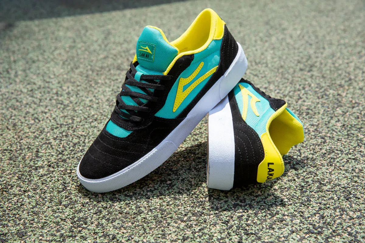 LAKAI CAMBRIDGE BLACK/TEAL SUEDE