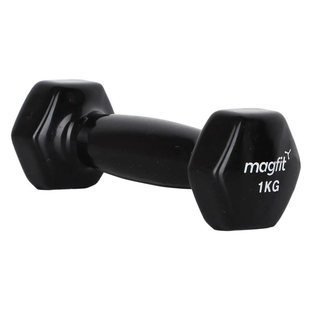 Magfit Vinyl Dumbbell (1kg) Black