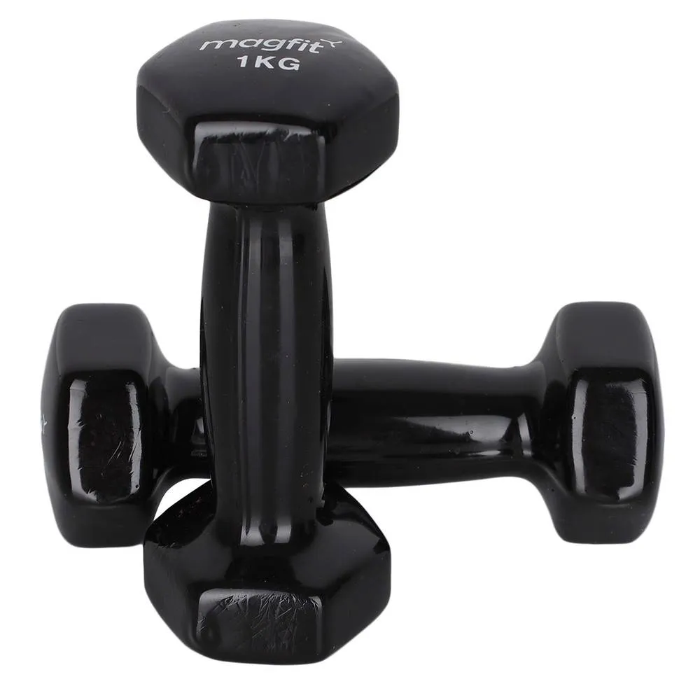 Magfit Vinyl Dumbbell (1kg) Black