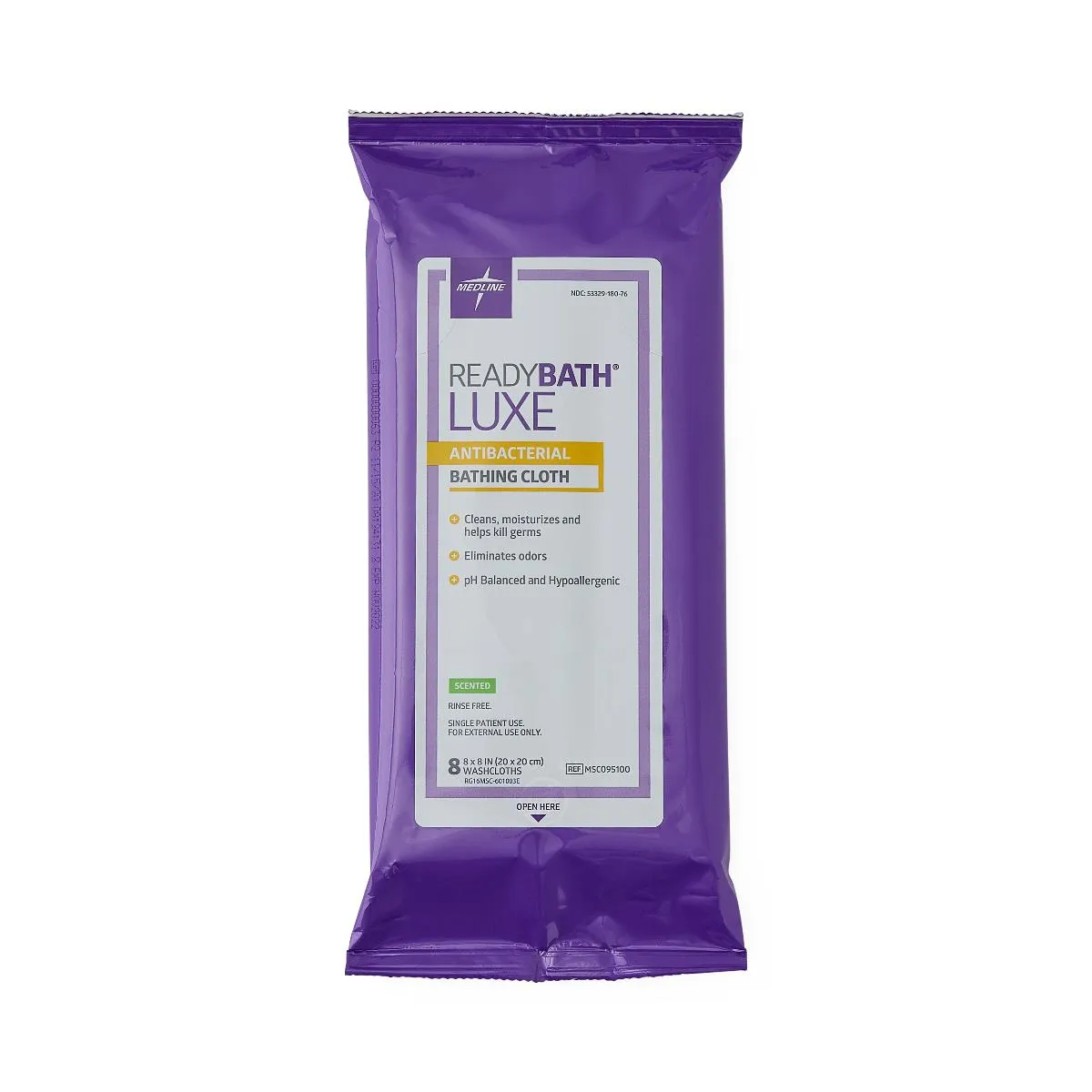 Medline ReadyBath LUXE Total Body Cleansing Heavyweight Washcloths