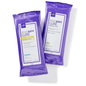 Medline ReadyBath LUXE Total Body Cleansing Heavyweight Washcloths